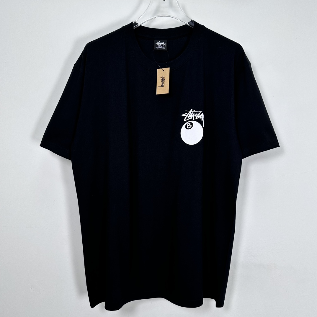 Stussy 8 Ball Pigment Dyed T-Shirt 'Black'（1905022）